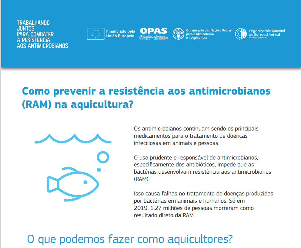 POR - Como prevenir a resistência aos antimicrobianos (RAM) na aquicultura?