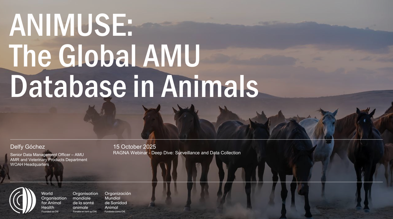 Base de datos global sobre AMU en animales/The Global AMU  Database in Animals
